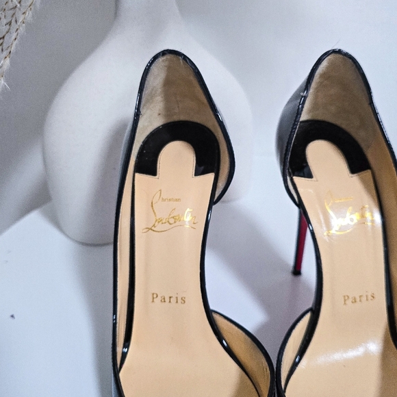 Christian Louboutin Iriza 100 patent leather black d'orsay pumps - Picture 7 of 13